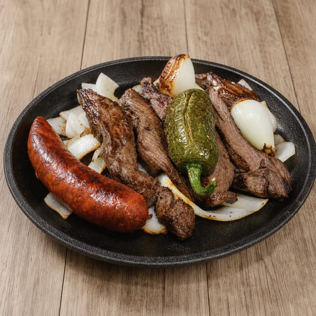 Carne Asada y Chorizo Skillet.