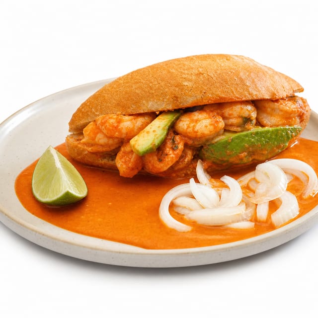 Torta Ahogada de Camaron.
